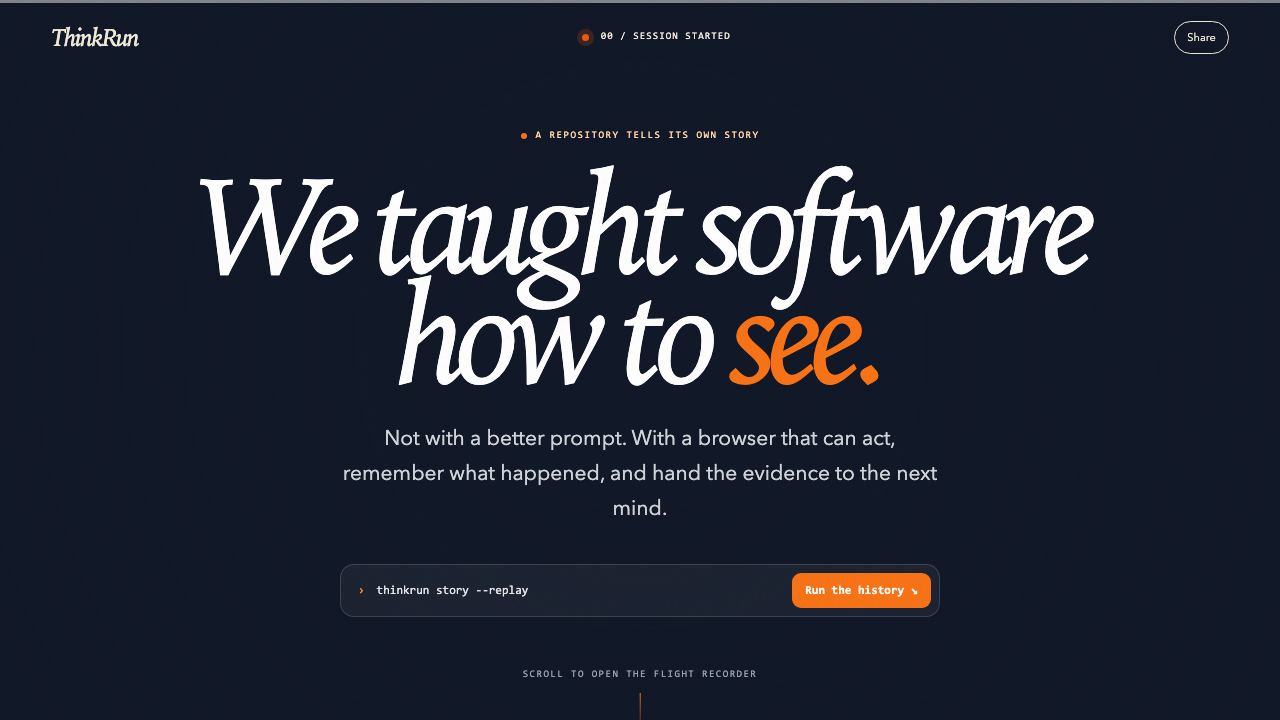 Preview of ThinkRun — The browser learned to remember